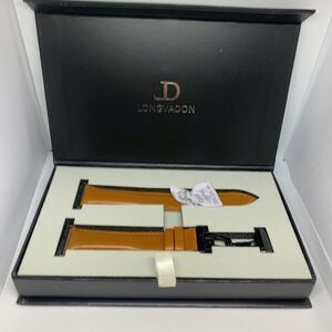 Longvadon Brown Leather Watch Band with Black Buckle Size M 38-40mm LVD6